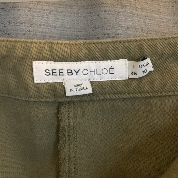 See By Chloe | Olive khaki trousers | Size 10 US/ 46 international - Picture 2 of 6